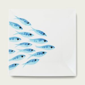 Piatto Portata Quadrato In Porcellana – Fish
