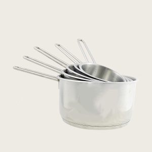 Set 5 Casseruole Diamond Manico Singolo Inox