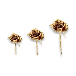 Rosa Naturale Rivestita in Oro