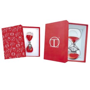 Clessidre Sabbia Rossa con Ciondoli in Argento