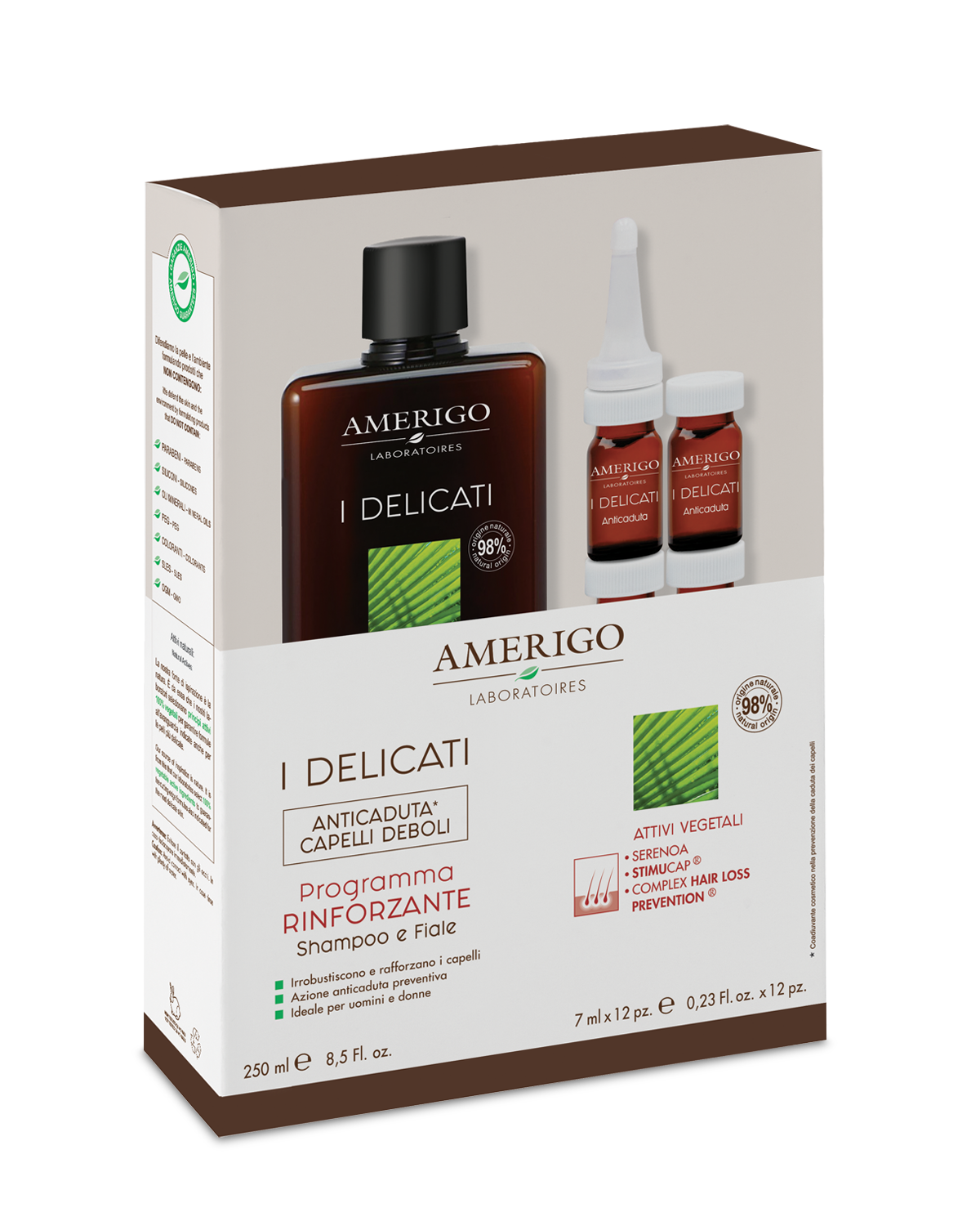 KIT ANTICADUTA Shampoo rinforzante e Fiale rinforzanti anticaduta