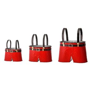 Contenitore Pantaloni di Babbo Natale con Manici